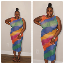 Load image into Gallery viewer, Multi color beach cover up dress