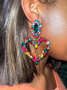 Emerald city Heart earrings