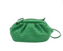 Load image into Gallery viewer, Green Terry cloth clutch