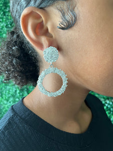 Circle drop earrings