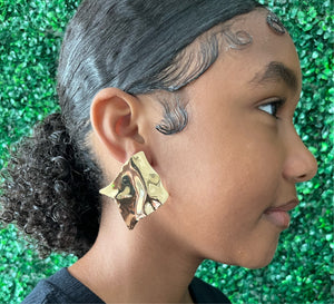 Sassy gold earrings